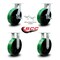 Service Caster 12 Inch Heavy Duty Green Poly on Metal Caster Swivel Lock/Brake 2 Rigid, 2PK SCC-KP92S1230-PUR-GB-SLB-BSL-2-R-2 - alternate 6
